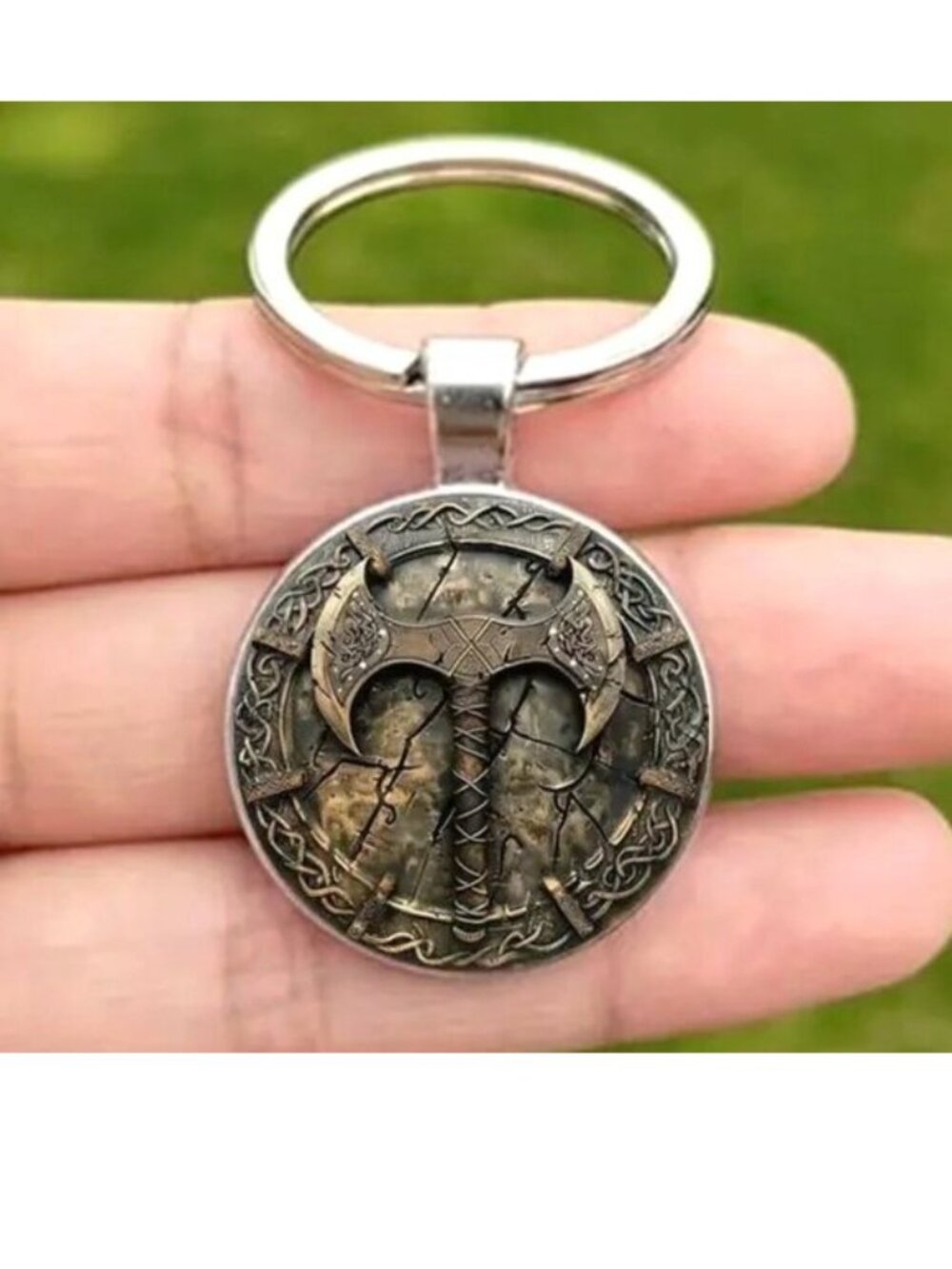 Keychain Bag Charm Viking Battle Axe Odin Thor Warrior Tomahawk Norse Mythology